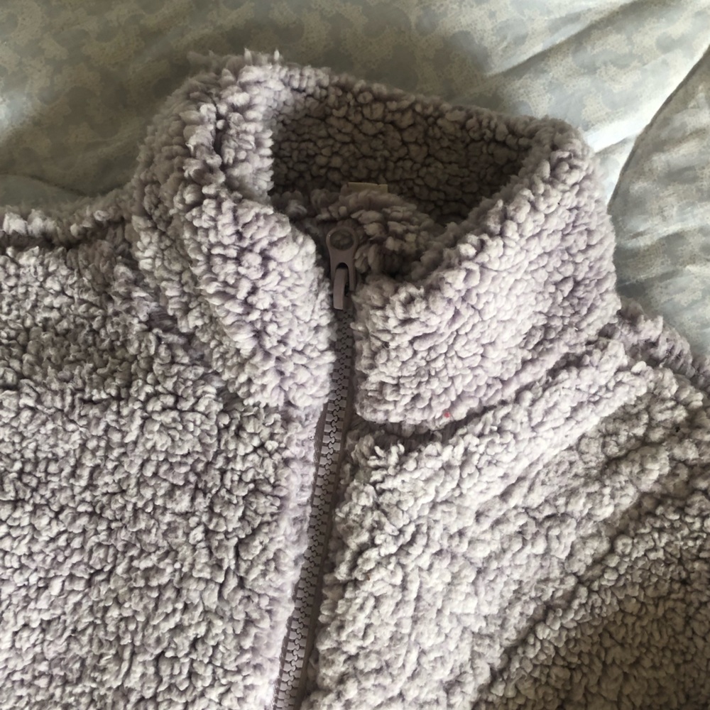 💜GARAGE Cozy Purple Fuzzy Zip Up Teddy Jacket 💜